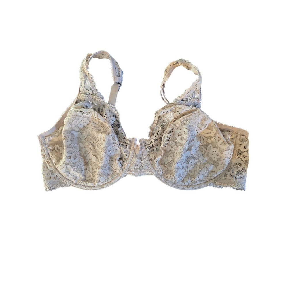 Maidenform Bra 40DD Womens Plus Sizeโ Unlined Underwired Tan Adjustable Straps
